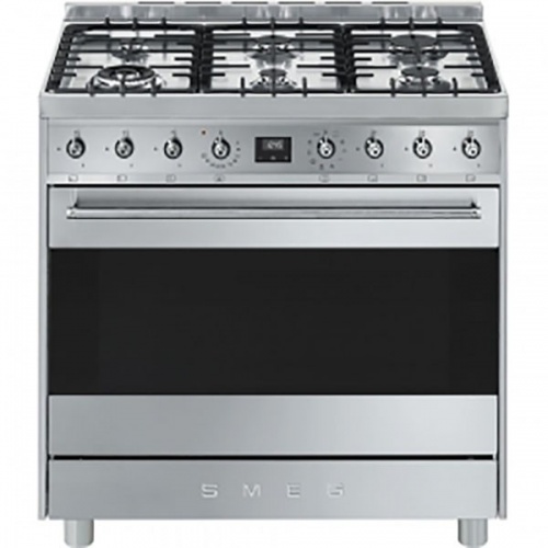 Smeg 90cm Silver Stainless Steel 6 Burner Gas Hob Alltheweb Buy