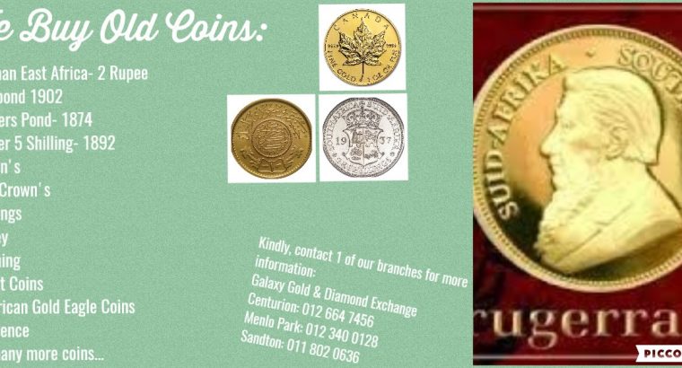 We Buy Old Coins & Medals for cash on the spot